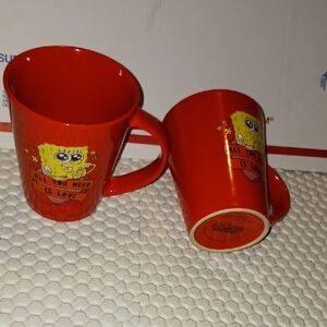 Nickelodeon SpongeBob Red Mug Duo